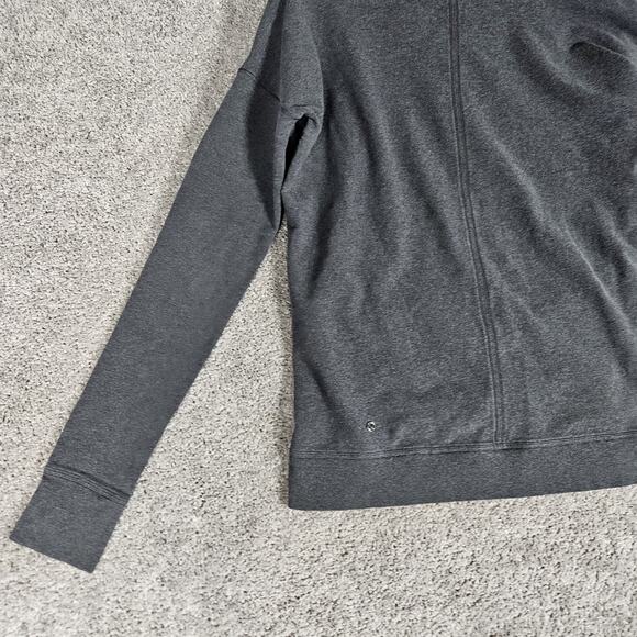 Lululemon Hoodie Womens 6 Heather Grey Stress Less French Terry Slim W3G66S - Picture 6 of 14